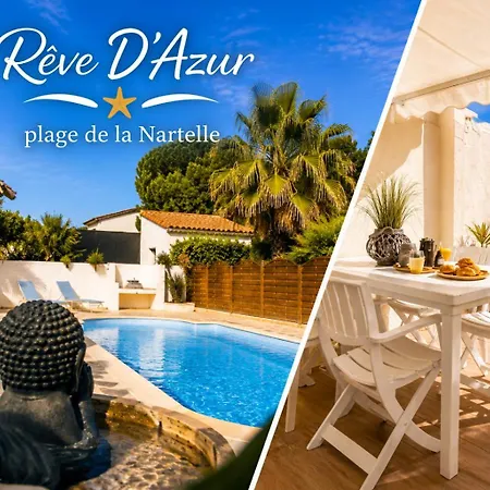 Mazet - De La Nartelle à 200m- Piscine Au Sel -terrasse- Parking - Bbq- Calme&détente Draps Inclus- Check-in 20h Maximum