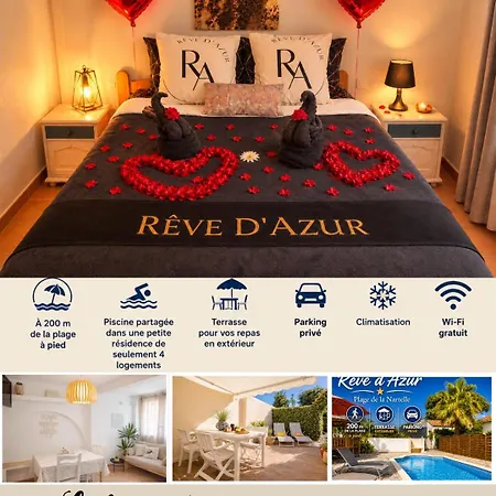 Evasion romantique - plage de la Nartelle - Arrivée 17h - 20h maximum - séjour au calme - Caution 100E *